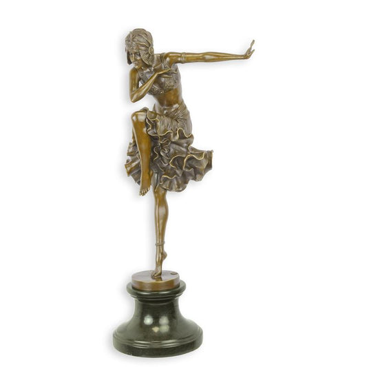 STATUE MODERNE SCULPTURE BRONZE DANSEUSE ART DECO