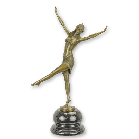 STATUE MODERNE SCULPTURE BRONZE DE LA DANSEUSE DE PALMYRE