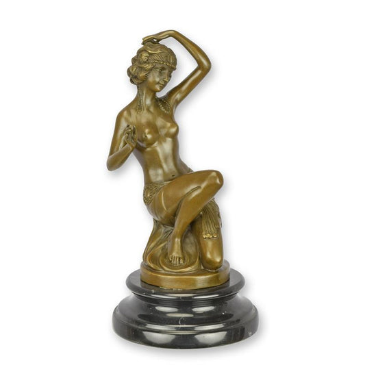 STATUE MODERNE SCULPTURE BRONZE DANSEUSE ORITALE