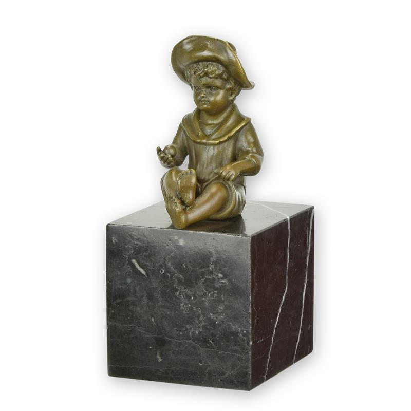 STATUE MODERNE SCULPTURE BRONZE PETIT GARÇON ASSIS