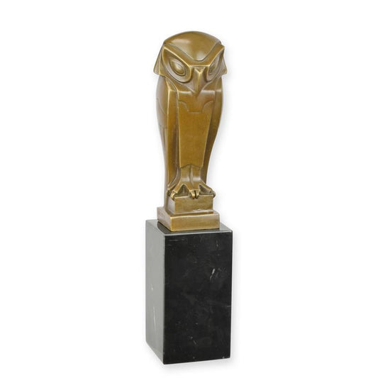 STATUE MODERNE SCULPTURE Art dEco en bronze reprEsentant un hibou