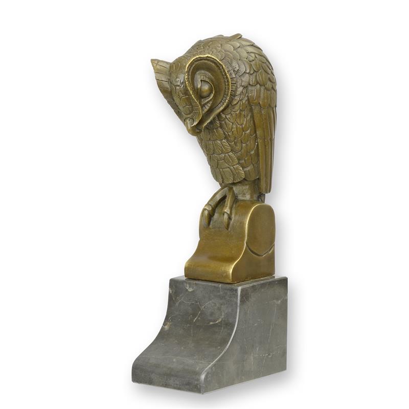 STATUE MODERNE SCULPTURE BRONZE HIBOU