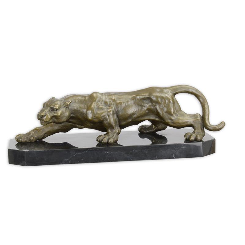STATUE MODERNE SCULPTURE BRONZE PANTHÈRE