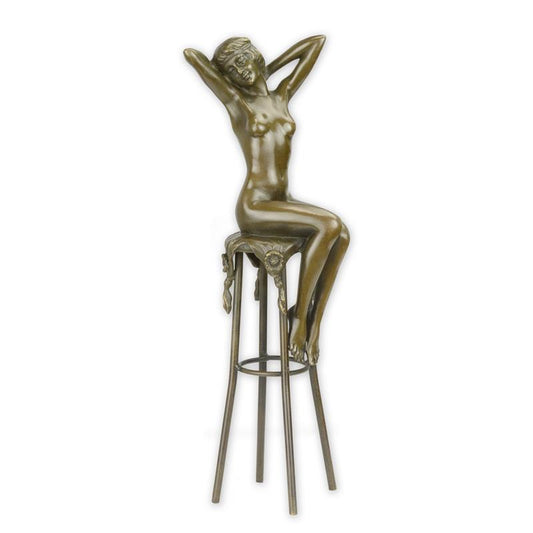 STATUE MODERNE SCULPTURE BRONZE EVEIL