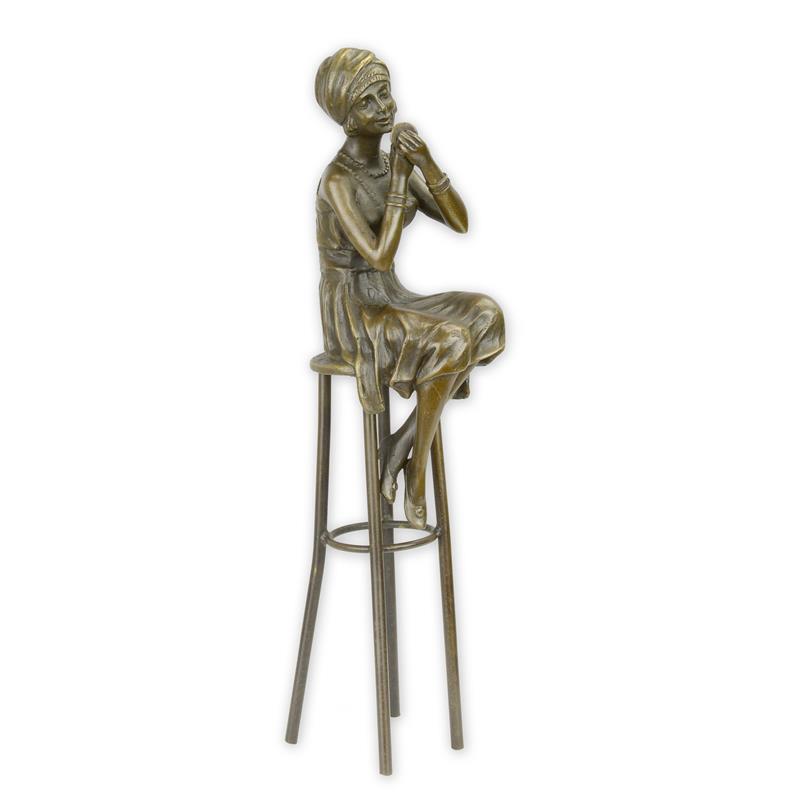 STATUE MODERNE SCULPTURE BRONZE PETIT ROUGE