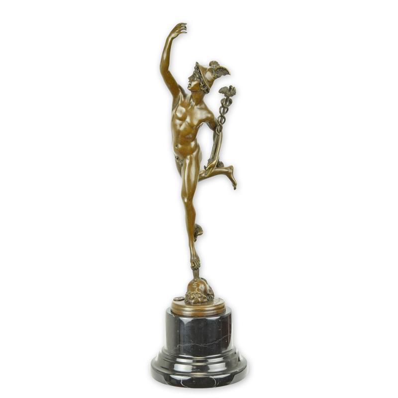 STATUE MODERNE SCULPTURE BRONZE DE MERCURE