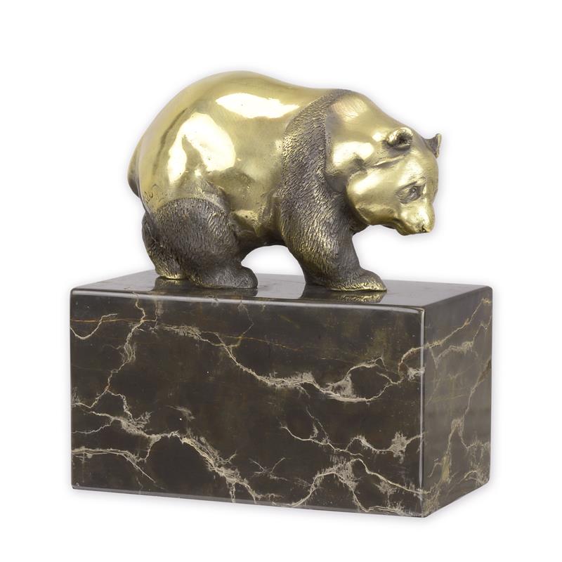 UN PANDA QUI MARCHE EN BRONZE