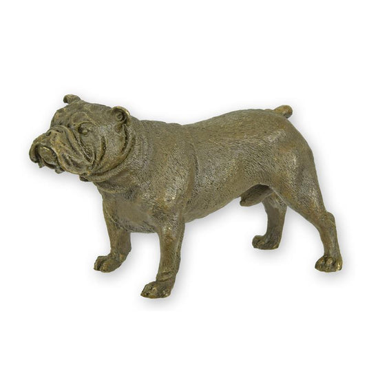 STATUE MODERNE SCULPTURE BRONZE BOULEDOGUE ANGLAIS