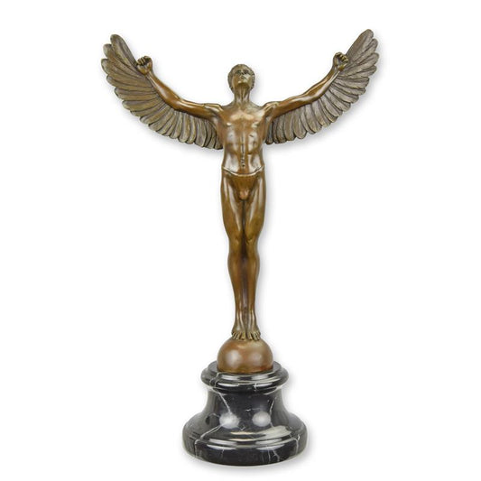 STATUE MODERNE SCULPTURE BRONZE D'ICARUS