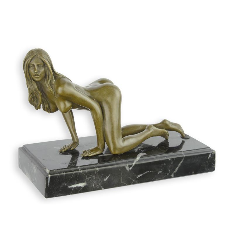 SCULPTURE ÉROTIQUE EN BRONZE FEMME NUE