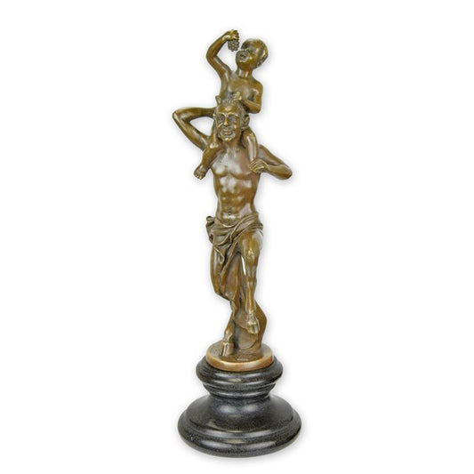 STATUE MODERNE SCULPTURE BRONZE FA AVEC LE PETIT BACCHUS
