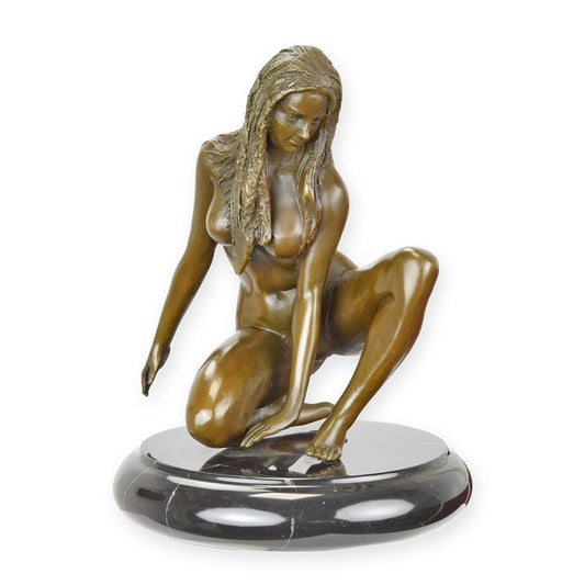 STATUE MODERNE SCULPTURE BRONZE FEMME NUE
