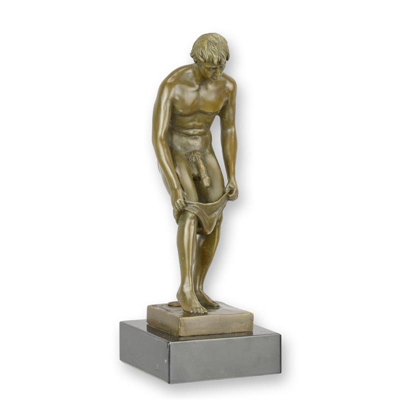 STATUE MODERNE SCULPTURE BRONZE NU MASCULIN