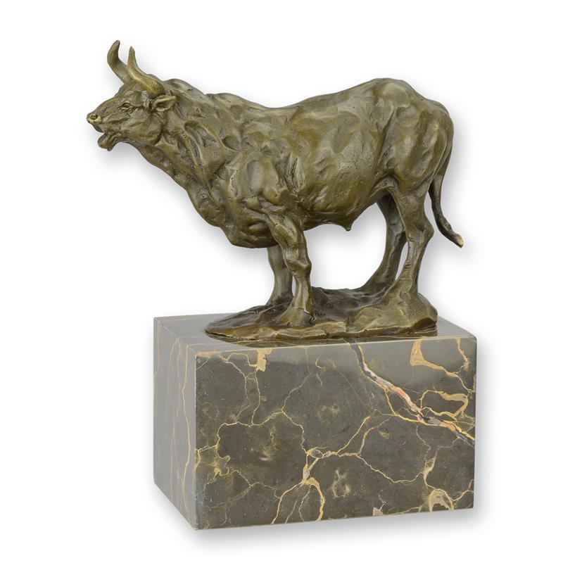 STATUE MODERNE SCULPTURE BRONZE TAUREAU