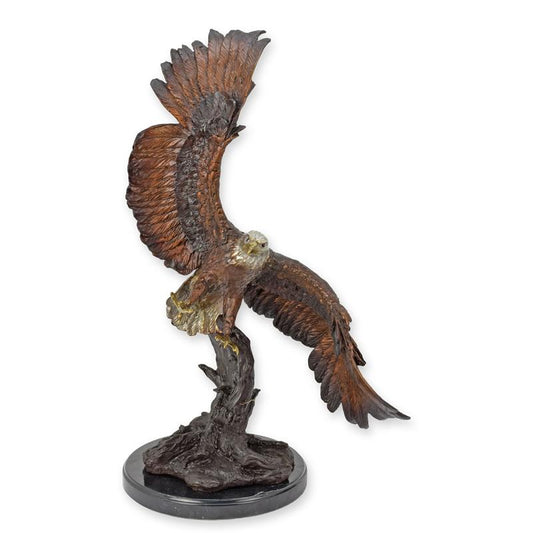 STATUE MODERNE SCULPTURE BRONZE AIGLE VOL