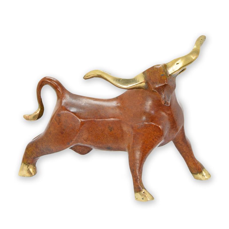 STATUE MODERNE SCULPTURE MODERNISTE BRONZE UN TAUREAU
