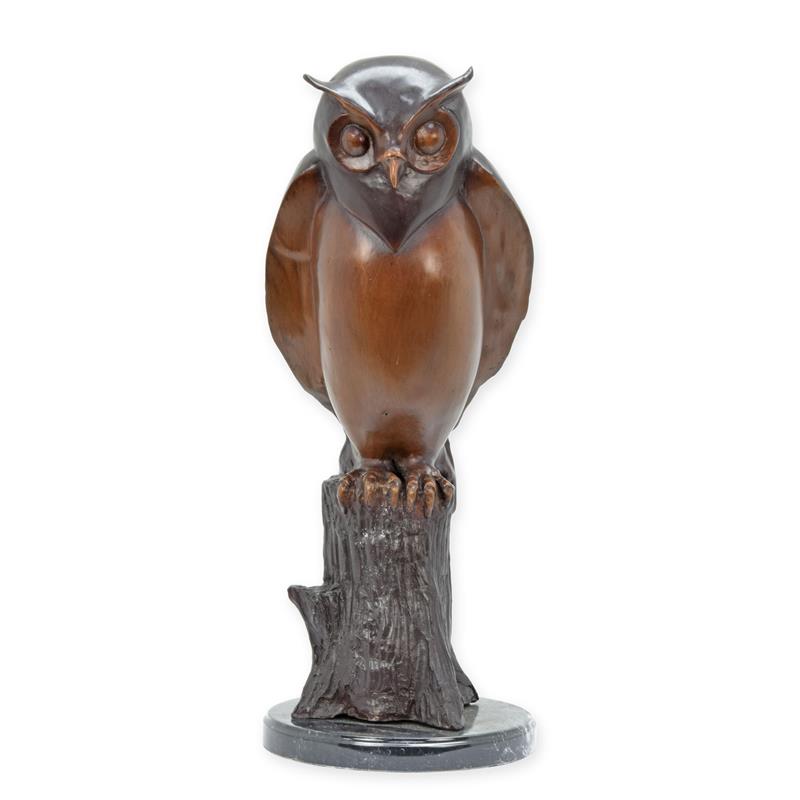 STATUE MODERNE SCULPTURE BRONZE HIBOU