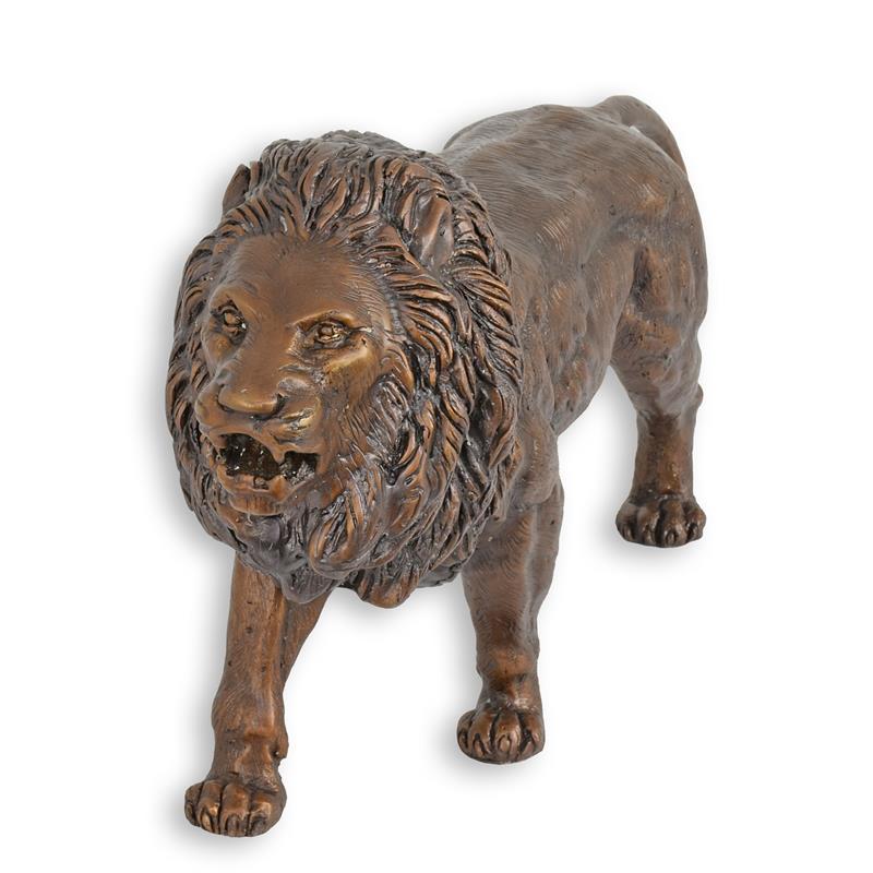 STATUE MODERNE SCULPTURE BRONZE LION