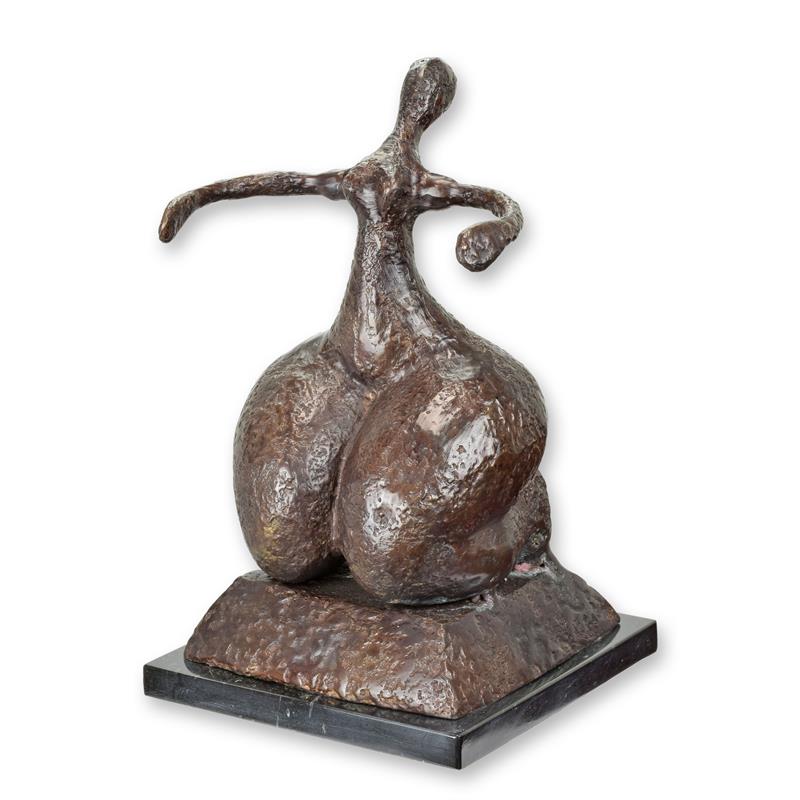STATUE MODERNE SCULPTURE MODERNISTE BRONZE FEMME NUE ALLONGEE