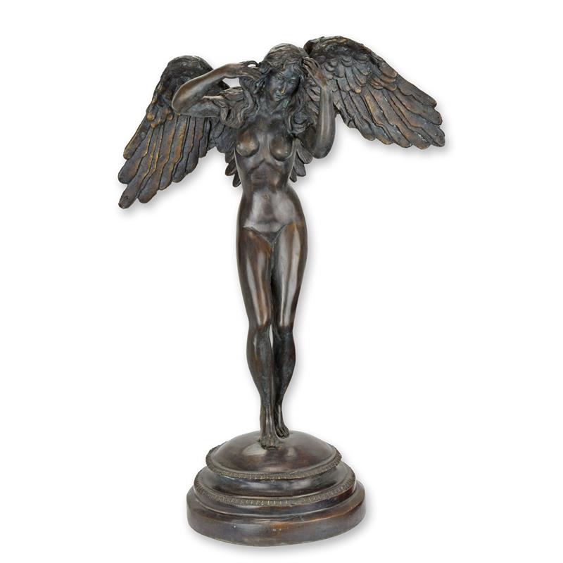 STATUE MODERNE SCULPTURE BRONZE LA NUIT DESCDANTE
