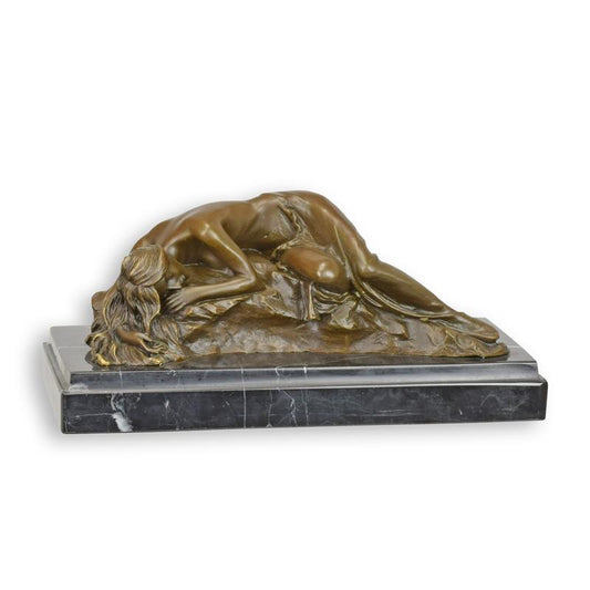 STATUE MODERNE SCULPTURE BRONZE DE LA BELLE AU BOIS DORMANT