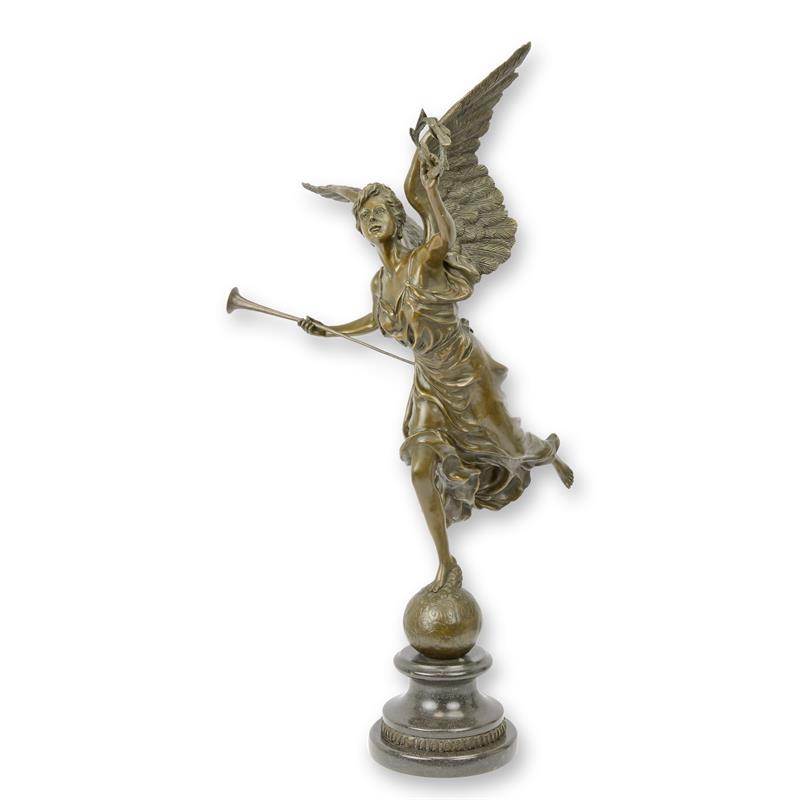 STATUE MODERNE SCULPTURE BRONZE DE LA VICTOIRE AILE