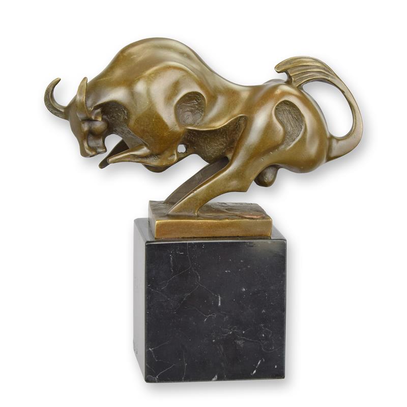 STATUE MODERNE SCULPTURE MODERNISTE BRONZE UN TAUREAU
