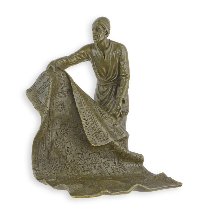 STATUE MODERNE SCULPTURE BRONZE VDEUR DE TAPIS ARABE