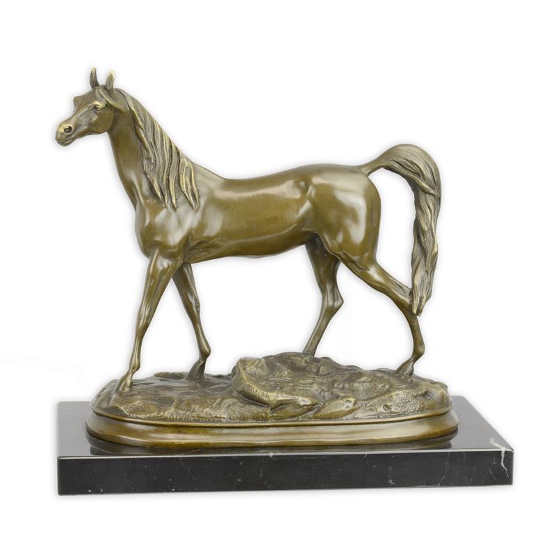 STATUE MODERNE SCULPTURE BRONZE D'IBRAHIM, LE CHEVAL ARABE