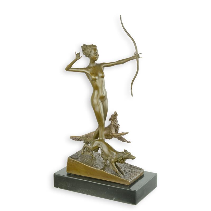 STATUE MODERNE SCULPTURE BRONZE  DERNIÈRE FLÈCHE