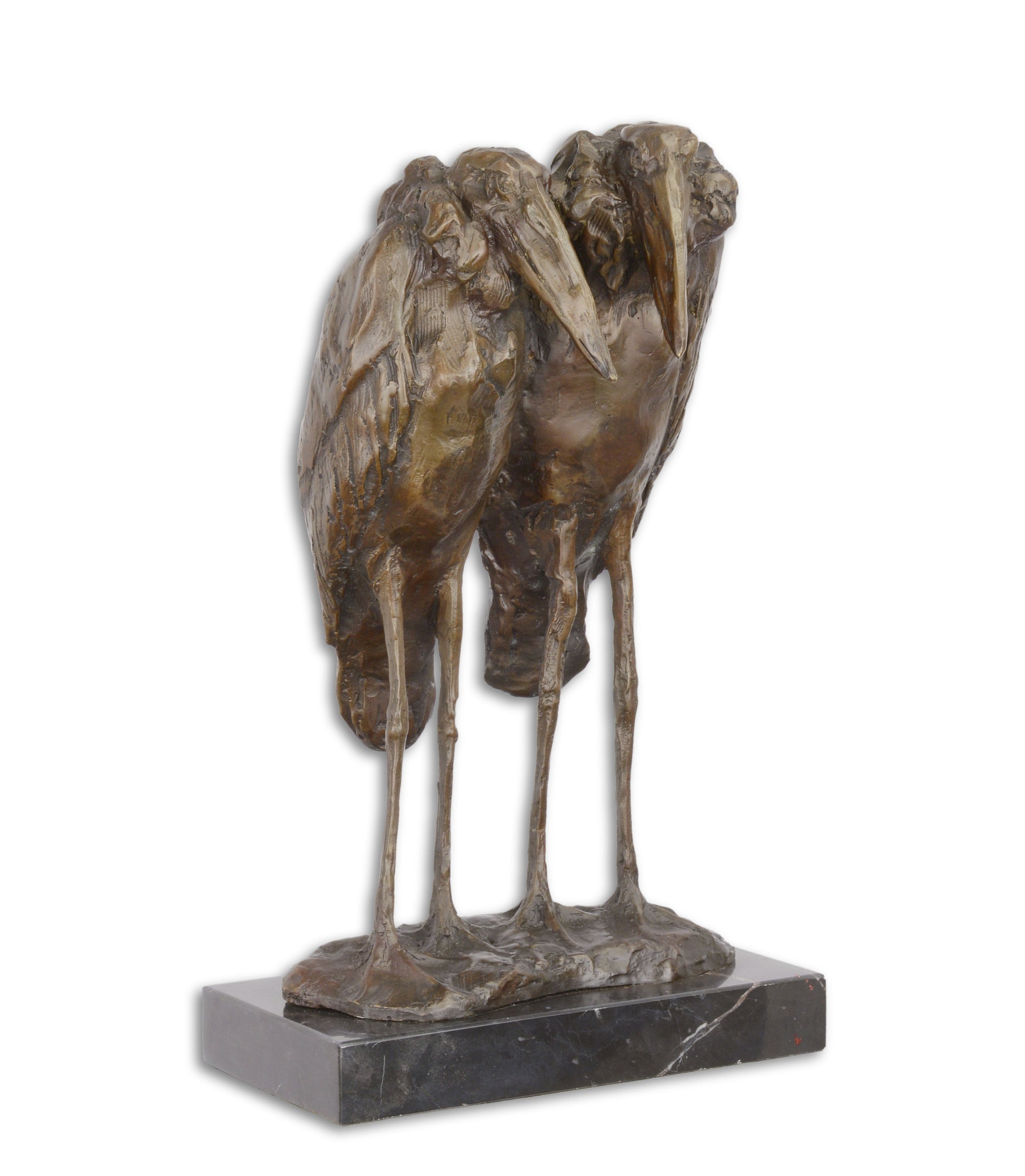 STATUE MODERNE SCULPTURE BRONZE UN COUPLE DE MARABOUS