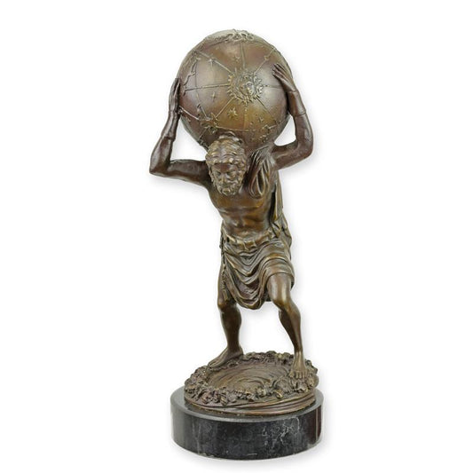 STATUE MODERNE SCULPTURE BRONZE D'ATLAS