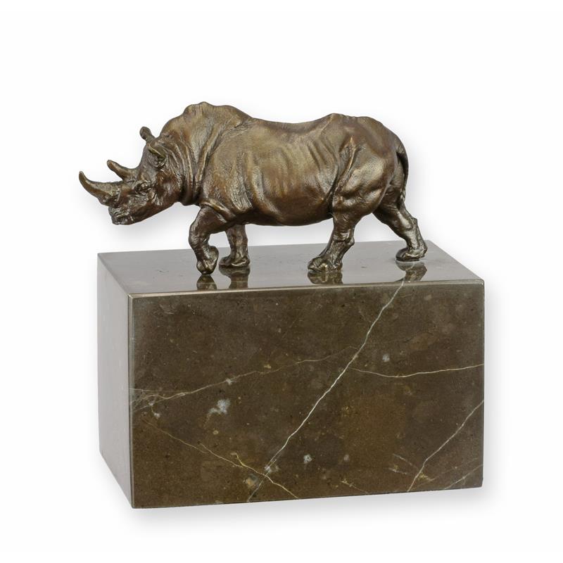STATUE MODERNE SCULPTURE BRONZE RHINOCEROS