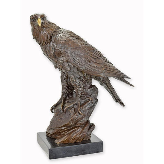 STATUE MODERNE SCULPTURE BRONZE AIGLE