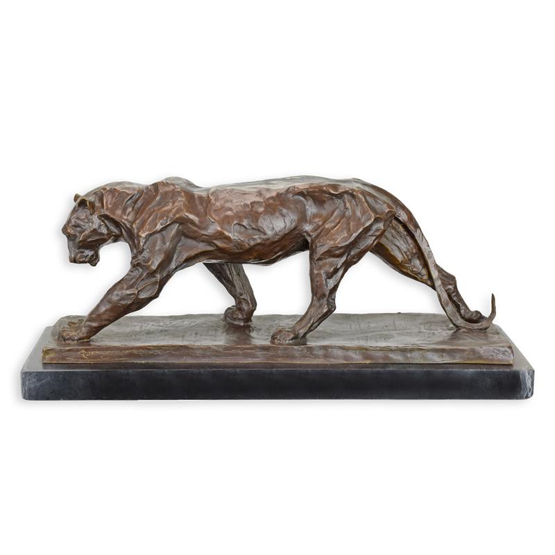 STATUE MODERNE SCULPTURE BRONZE PANTHÈRE