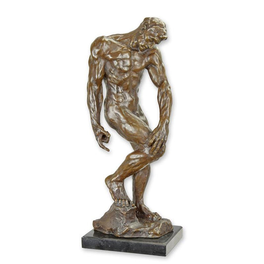 STATUE MODERNE SCULPTURE BRONZE D'ADAM