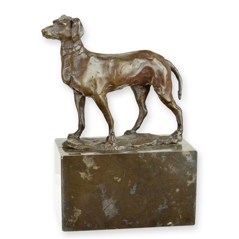 STATUE MODERNE SCULPTURE BRONZE LEVRIER