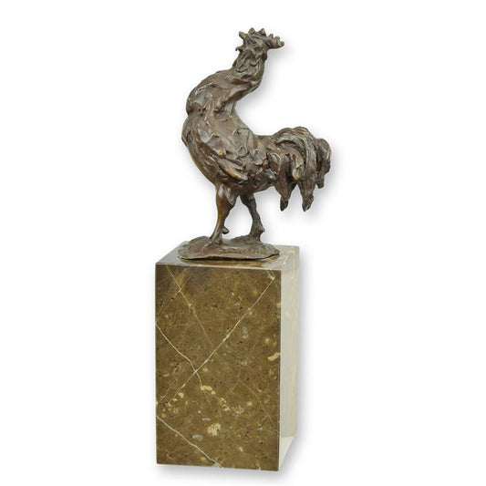 STATUE MODERNE SCULPTURE BRONZE COQ
